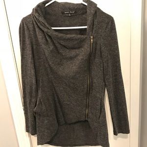 Gray cardigan, jacket top